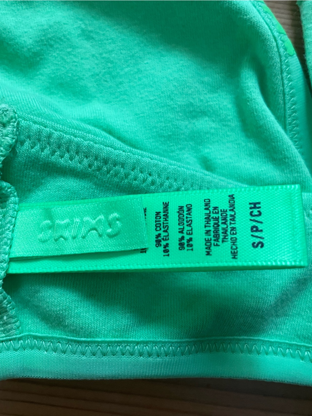 SKIMS Neon Green Triangle Bralette - Picture 4 of 4